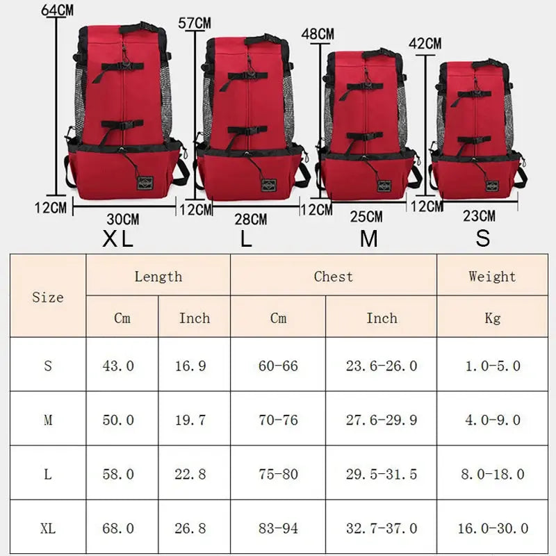 Durable Nylon Dog Carrier Backpack β Breathable Travel Bag for Pets PawsMagics