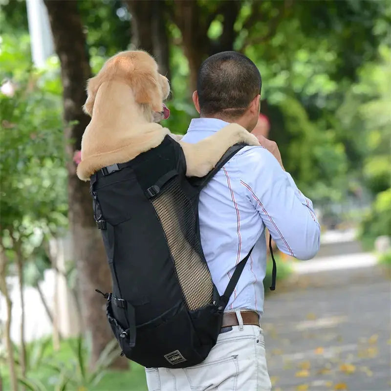 Durable Nylon Dog Carrier Backpack β Breathable Travel Bag for Pets PawsMagics